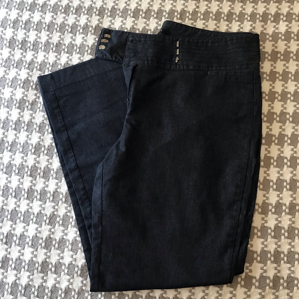 Denim colour trousers